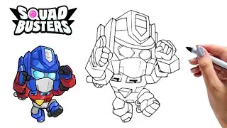 How to draw New Optimus Prime from Squad Busters