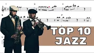 Top 10 Jazz - Alto Sax Backing Track - For You Play - Non Stop Music