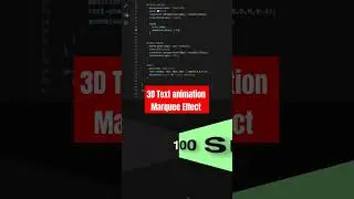 3D Text animation using CSS | Marquee Effect 