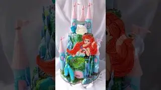 Торт замок🌊🧜‍♀️. Торт подводный замок. The mermaid's underwater castle cake. Sea cake. Cake castle.