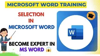 how to unlock selection in Microsoft Word | selection in Microsoft Word | microsoft training