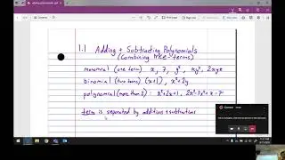 1 1 adding polynomials part 1