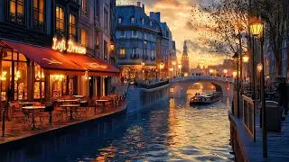 Canal Café Sunset 🌆 [Music for Relaxation]