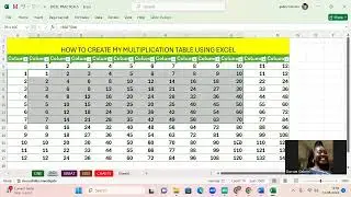 using excel formula to create multiplication table