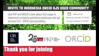 Invite to Indonesia ORCiD OJS User Community