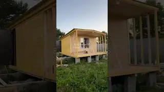 Дачный домик 6х5,5м. С верандой #бытовка #бытовкасверандой