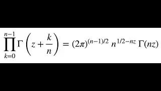 Gauss Multiplication Formula for the Gamma function
