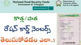 How to get New and Old Ration Card Numbers with Details in Telugu !! Telugu Patashala.