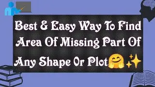 Area of missing Part of A Shape|#mathematics #area
