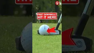 Hit the ball with this part of the putter in a fast downhill putt #shorts #golfinstruction #golftips