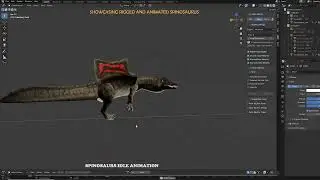 Blender spinosarus time idle animations showcase