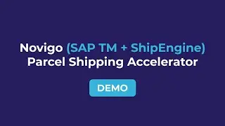 Novigo (SAP TM + ShipEngine) Parcel Shipping Accelerator - Demo