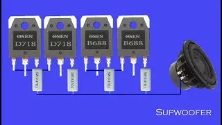 DIY Powerful Amplifier Subwoofer Bass with transistor and IC, How to make Amplifier subwoofer