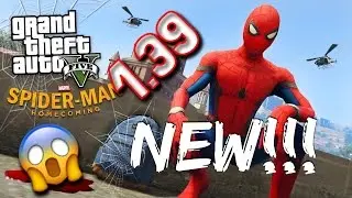 GTA 5 - HOW TO BECOME SPIDERMAN!  w/ WEB SWINGING!! (GTA 5 Mods 1.39)