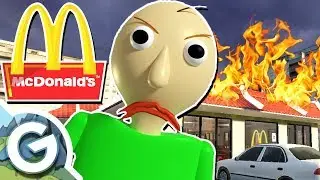 BALDI RUINS MCDONALDS?! | Garry's Mod Gameplay (BALDI'S BASICS MOD)
