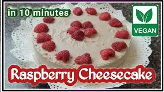 VEGAN Raspberry Cheesecake (ready in 10 minutes) #cheesecake