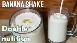 Sugar free Double Nutrition Banana Shake | 5 Ingredients! Nuts Loaded!