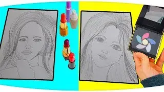 GERÇEK MAKYAJ MALZEMELERİ İLE RESİM ÇİZME - İSTEK VİDEO - Funny Videos Fenomen Tv