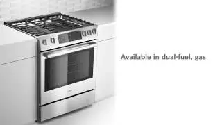 Bosch Dual Fuel Slide-in Range 800 Series Stainless Steel HDI8054U at applianceconnection.com