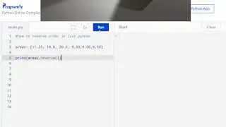 How to reverse order of the elements in list python