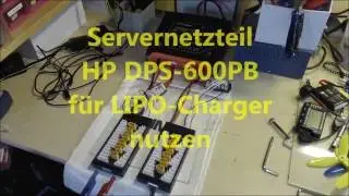 Servernetzteil HP DPS-600PB  für Lipo-Lader / Charger nutzen