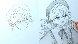 How to Draw Shuraina West | Drawing a simple Anime girl 