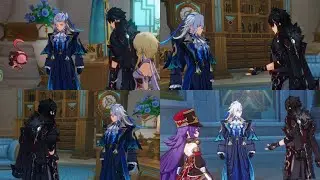 All Neuvillette and Wriothesley (Open World) Conversations - Whirling Waltz | Genshin Impact