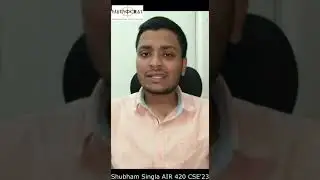 Shubham Singla,  AIR 420, #Mathematicsoptional | UPSC IAS Topper'23 #Mathocrat