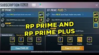 RP PRIME AND RP PRIME PLUS | RP SPACIAL RANK CARD IN PUBG | PUBG RP PRIME PLUS