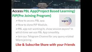 How to access and login PBL App||How to access PJP wipro||Wipro Wilp||Join telegram