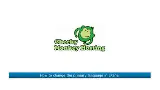 How to change the primary language in cPanel