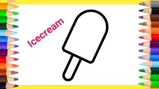 ice cream drawing for kids /ice cream drawing colour