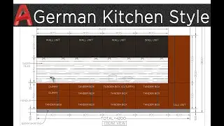 German Style Kitchen in Autocad Tutorial