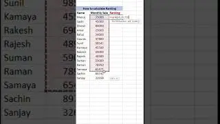 #excel | calculate ranking in excel | #Excel tutorial | #advanceexcel