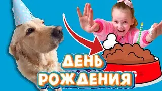 Маша празднует День рождения собаки Фиби - золотистого ретривера! #каналдлядевочек #детиблогеры