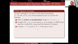 Elliptic Curve Digital Signatures for Blockchains and Cryptocurrencies