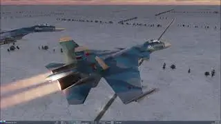 2 SU-33 fly extremely low into a Ukrainian Gepard SPAAG trap