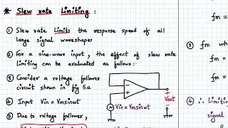 Slew Rate in Opamp and Slew Rate Limiting