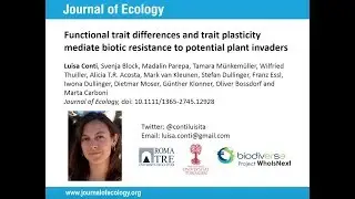 Luisa Conti - Biotic resistance to potential invaders mediated by plant functional trait differences