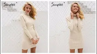 Покупки одежды с Aliexpress - Эротичный длинный женский вязаный пуловер