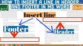 How to Insert a line in Header and Footer in Ms Word | Insert Line in Header and Footer in Ms Word