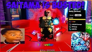 GETTING AVATAR ON MY SS SAITAMA HE IS OVERPOWERED SOLOING INFINITE MODE IN ANIME LAST STAND! Roblox