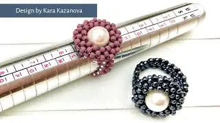 Pearl Planet ring tutorial | Cubic Right Angle Weave | Beaded Ring