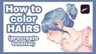 How I color hairs on Procreate | Mini hair color tutorial