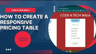 Responsive Pricing Table using Html & Css || Responsive Pricing Table Tutorial || Template#2