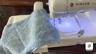 Thêu trên tai thú, khăn,... Bằng máy thêu Singer Futura