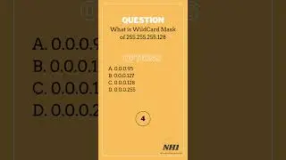 MCQ-111 | Understanding Wildcard Masks: What is the Wildcard Mask of 255.255.255.128?