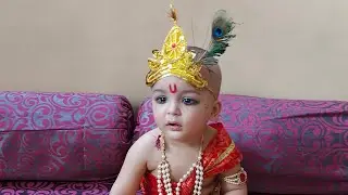 My Cute Kanha❤️ My ladoo gopal🧿Cute baby Krishna makeup look😍Happy Janmashtami#viral#trending