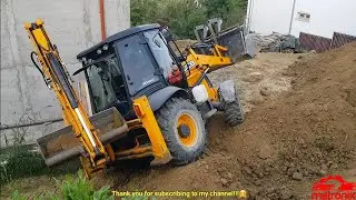Jcb 3cx contractor,  Leveling a Fallen Hill, Backhoe Loader Contractor-Part 2