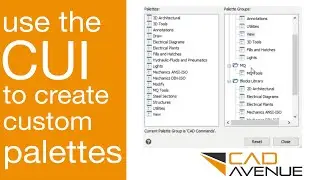 Using CUI with Tool Palettes (Custom Palettes)